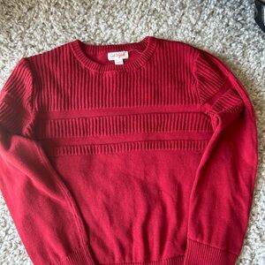 Cat & Jack Vibrant Red Knit Sweater